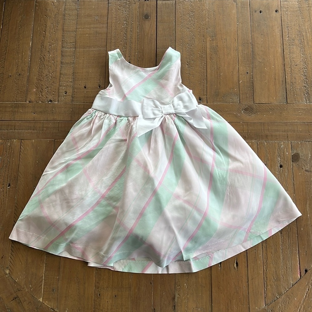 Janie and jack spring plaid silk dress